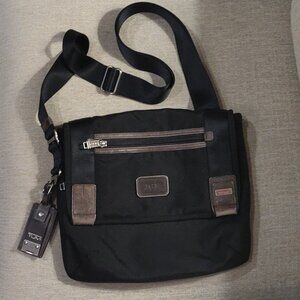 Tumi Alpha Bravo Beale Mini Messenger Bag Black Canvas